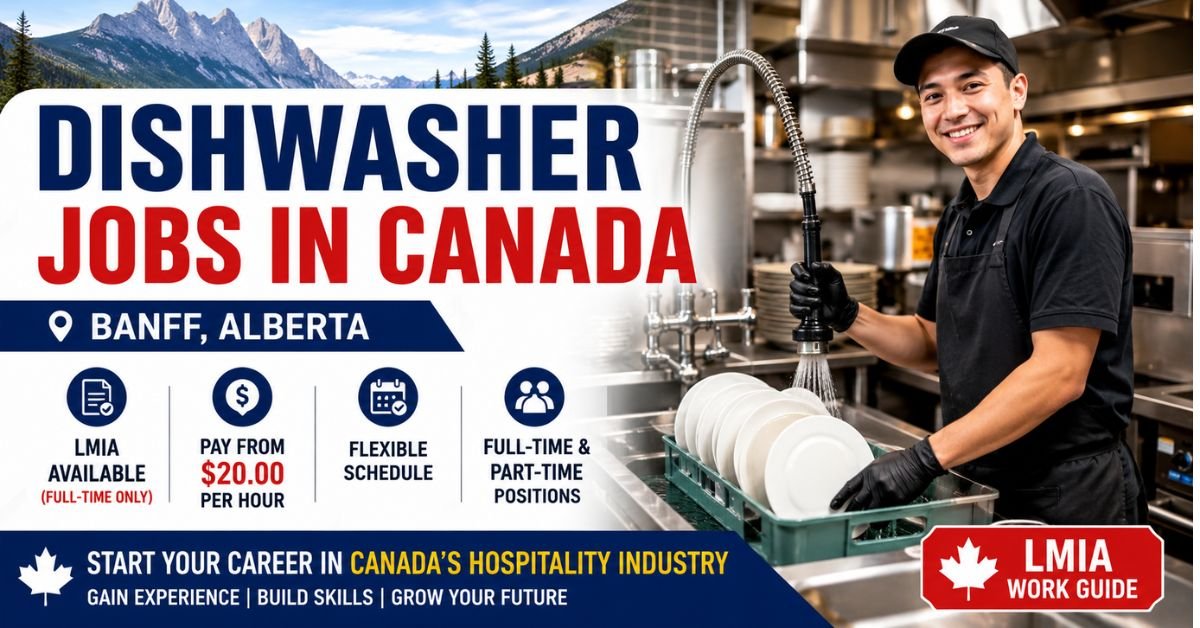 Dishwasher Jobs in Banff Alberta Canada – LMIA Work Guide