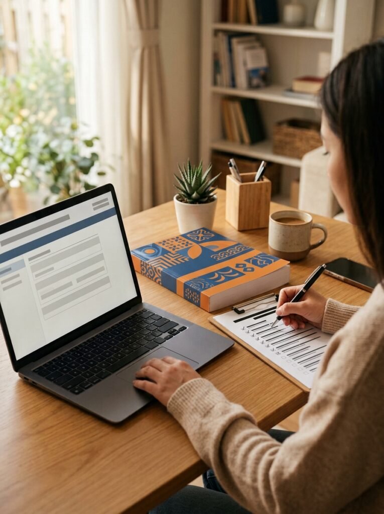 Desk with immigration paperwork … 202607131546