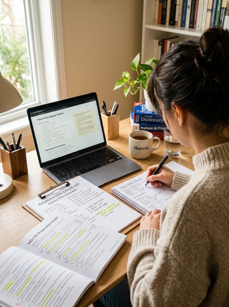 Person studying language test ch… 202607121641