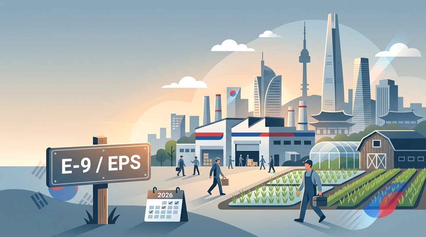 South Korea E-9 visa 2026 EPS factory and farm jobs guide