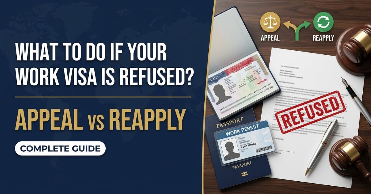What to do if your work visa is refused: appeal vs reapply guide with visa and work permit