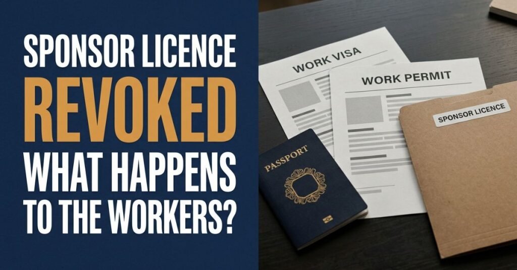 Sponsor Licence Revoked: What Happens To The Workers 1 International worker reviewing documents after their employer has its sponsor licence revoked.